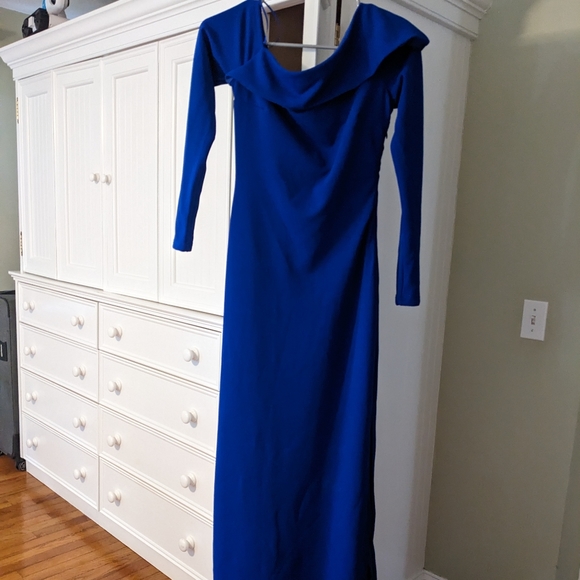Lea & Viola Royal Blue Long Sleeve Dress - Picture 2 of 5